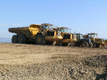 dumpers on landfill site